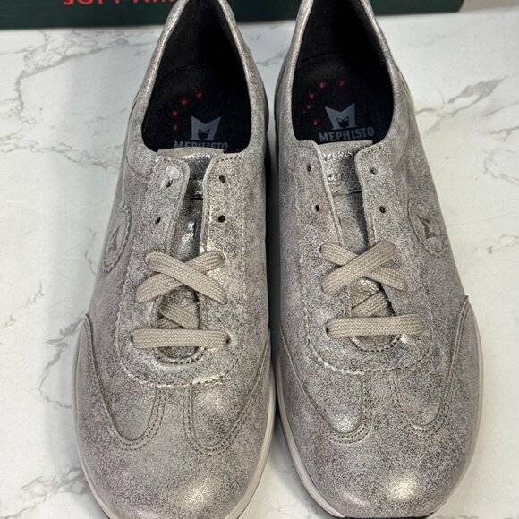 MEPHISTO Yael Soft-Air Sneaker In Dark Taupe Pipa 4665 Size 6.5 - Picture 6 of 9